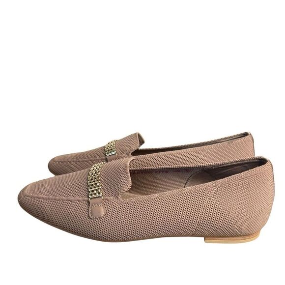 Skechers Cleo Snip Flats Womens 8M Mocha Tan Chain Woven Stretch Shoes - Picture 4 of 7